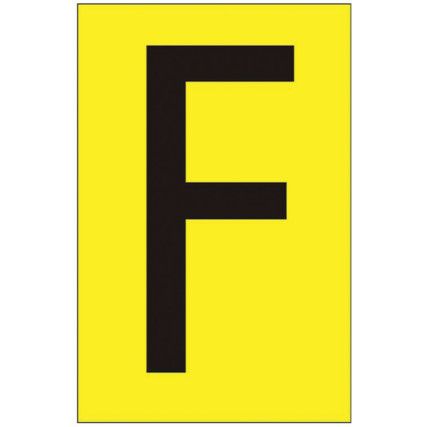 75MM YELLOW VINYL - CHARACTER 'F'(PK-10)