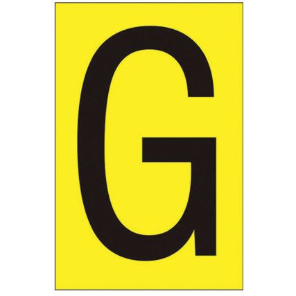 75MM YELLOW VINYL - CHARACTER 'G'(PK-10)