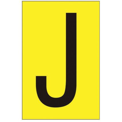 75MM YELLOW VINYL - CHARACTER 'J'(PK-10)