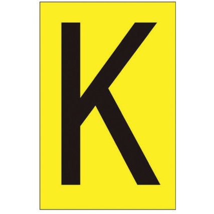 75MM YELLOW VINYL - CHARACTER 'K'(PK-10)