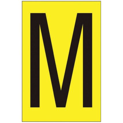 75MM YELLOW VINYL - CHARACTER 'M'(PK-10)