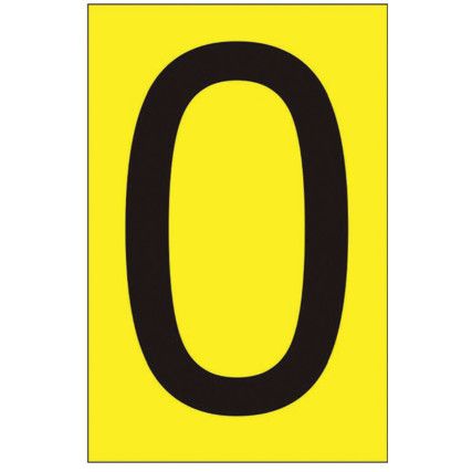 75MM YELLOW VINYL - CHARACTER 'O'(PK-10)