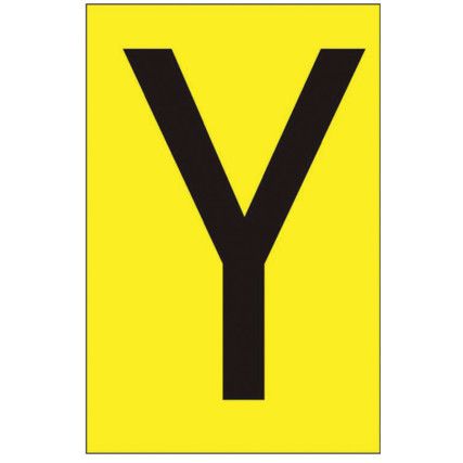 75MM YELLOW VINYL - CHARACTER 'Y'(PK-10)