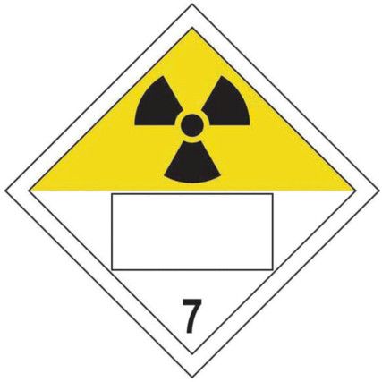 RADIOACTIVE 7 SYMBOL - SAVPLACARD(250 X 250MM)