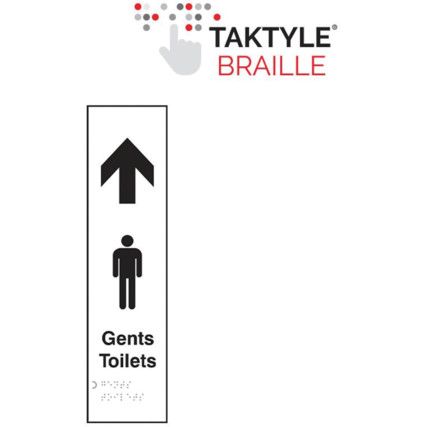 GENTS TOILETS ARROW UP -TAKTYLE(75 X 300MM)