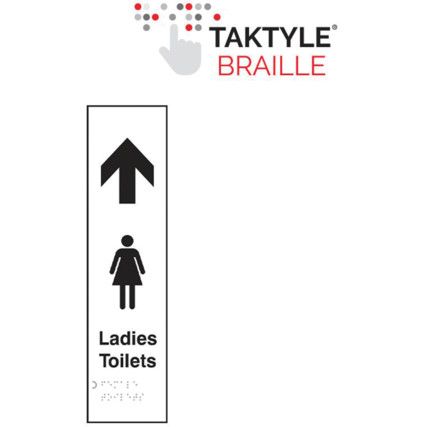 LADIES TOILETS ARROW UP -TAKTYLE(75 X 300MM)