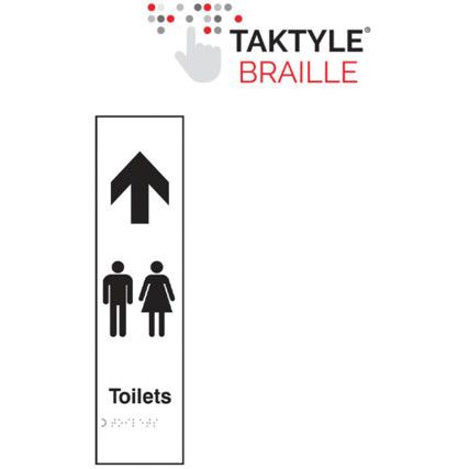 TOILETS (GENTS / LADIES GRAPHIC)ARROW UP - TAKTYLE (75 X 300MM)