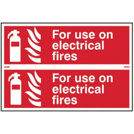 FOR USE ON ELECTRICAL FIRES -PVC(300 X 200MM)