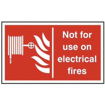 NOT FOR USE ON ELECTRIAL FIRES -SAV (200 X 150MM)