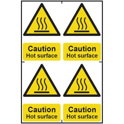 CAUTION HOT SURFACE - PVC (200X300MM)