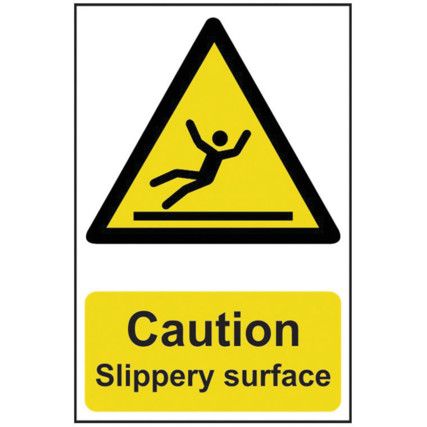 CAUTION SLIPPERY SURFACE -PVC(200 X 300MM)