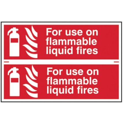 FOR USE ON ALL FLAMMABLE LIQUIDFIRES - PVC (300 X 200MM)