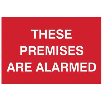 THESE PREMISES ARE ALARMED -PVC(300 X 200MM)