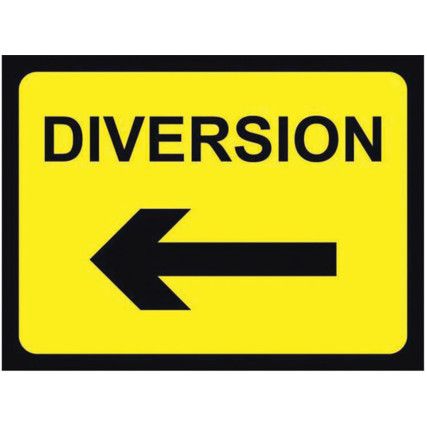 1050 X 750MM Ã‚Â TEMPORARY SIGN &FRAME - DIVERSION (ARROW LEFT)