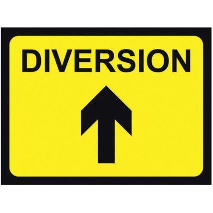 1050 X 750MM Ã‚Â TEMPORARY SIGN &FRAME - DIVERSION (ARROW UP)