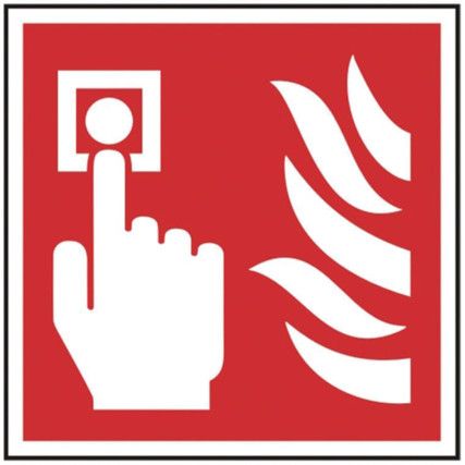 FIRE ALARM CALL POINT SYMBOL -RPVC (100 X 100MM)