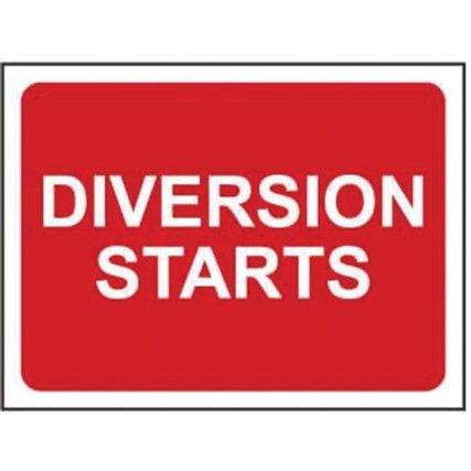 DIVERSION STARTS - Q SIGN (1050X750MM)