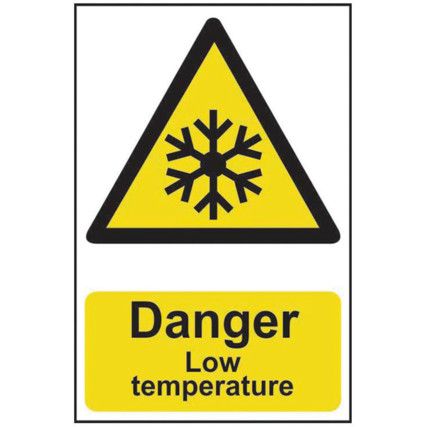 DANGER LOW TEMPERATURE - PVC (200X 300MM)