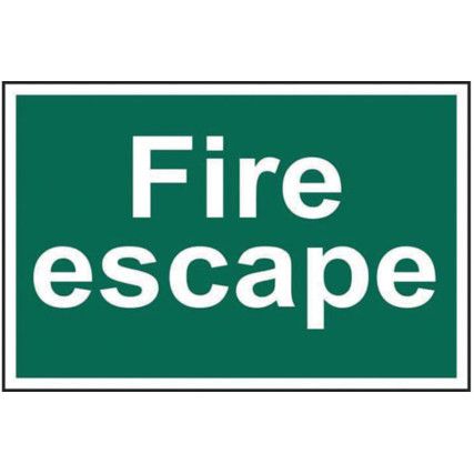 FIRE ESCAPE (TEXT ONLY) - PVC(300X 200MM)