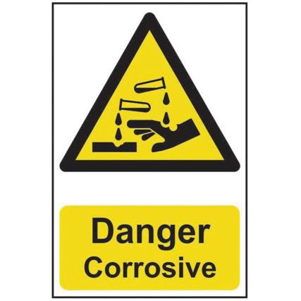 DANGER CORROSIVE - PVC (200X300MM)