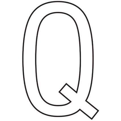 50MM WHITE VINYL - CHARACTER 'Q'(PK-10)