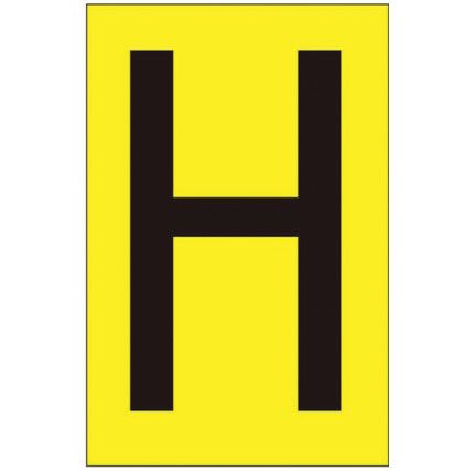 50MM YELLOW VINYL - CHARACTER 'H'(PK-10)