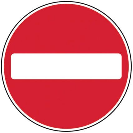 450MM DIA DIBOND 'NO ENTRY'ROADSIGN (WITHOUT CHANNEL)