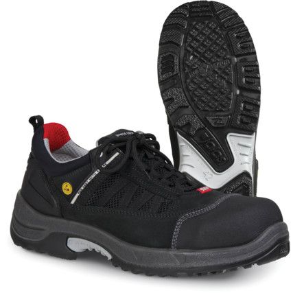 Jalas Zenit 3030 Unisex Metal Safety Shoes, Size 3, Black, Leather Upper, Aluminium Toe Cap, S2, EN ISO 20345:2022