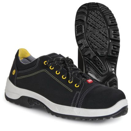 Jalas 3045 FortyFive Unisex Metal Safety Shoes, Size 3, Black, Leather Upper, Aluminium Toe Cap, S3, EN ISO 20345:2011