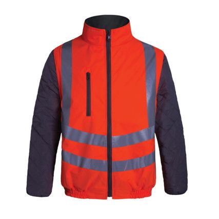 AQUA HI-VIS RIPSTOP BODYWARMER ORANGE SIZE XLARGE