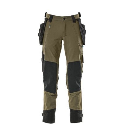 TROUSERS WITH HOLSTER POCKETS MOSS GREEN (L30W30.5)