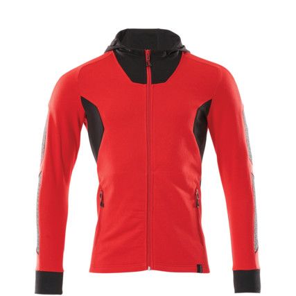 ACCELERATE HOODIE WITH ZIPPER TRAFFIC RED/BLACK (2XL(1 PCS.))