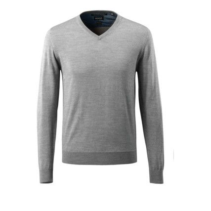 KNITTED JUMPER GREY-FLECKED (S)