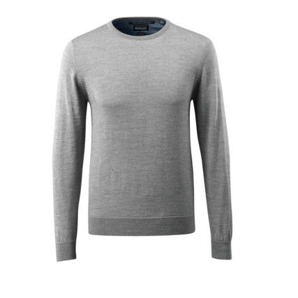 KNITTED JUMPER GREY-FLECKED (S)