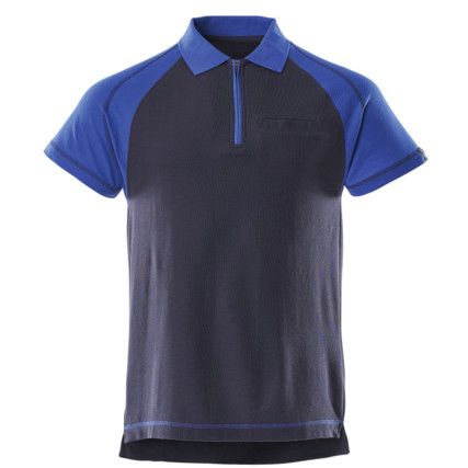 BIANCO POLO SHIRT WITH CHEST POCKET NAVY/ROYAL (S)