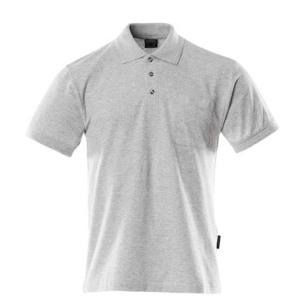 BORNEO POLO SHIRT WITH CHEST POCKET GREY-FLECKED (XS)