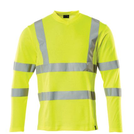 T-SHIRT, LONG-SLEEVED HI-VIS YELLOW (S)