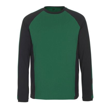 UNIQUE BIELEFELD T-SHIRT, LONG-SLEEVEDGREEN/BLACK (XS)