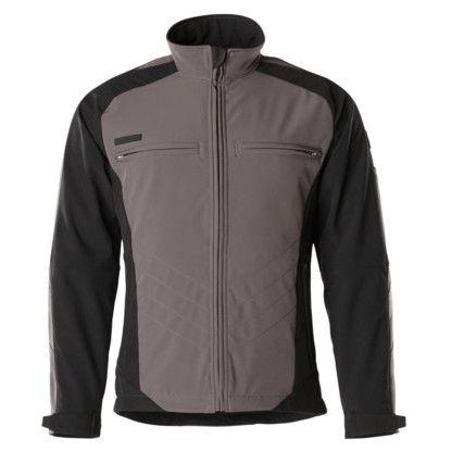 UNIQUE, Dresden, Soft Shell Jacket, Reusable, Men, Grey/Black, Polyester, S