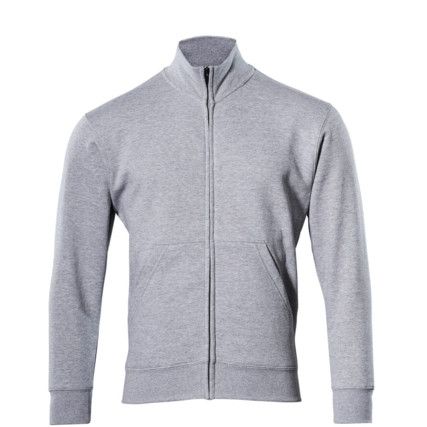 LAVIT SWEATSHIRT WITH ZIPPER GREY-FLECKED (XS)