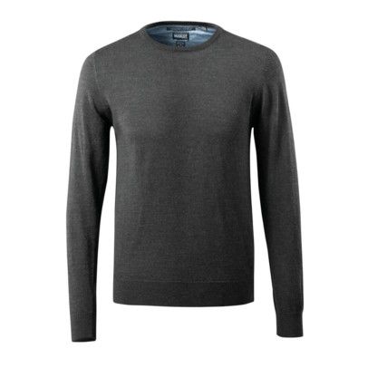 KNITTED JUMPER DARK ANTHRACITE/LIGHT GREY-FLECKED (M)