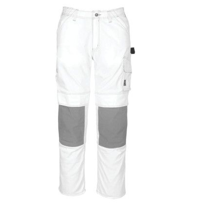 LERIDA TROUSERS WITH KNEEPAD POCKETS WHITE (L30W30.5)