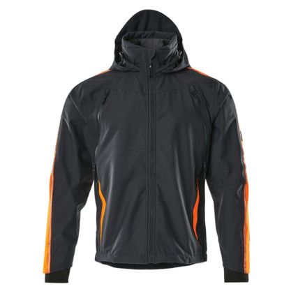 GANDIA OUTER SHELL JACKET DARK NAVY/HI-VIS ORANGE (S)