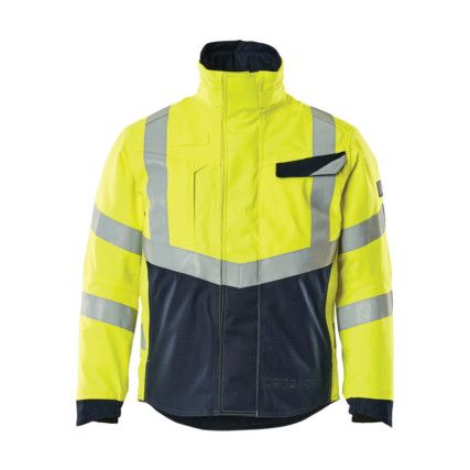 WINTER JACKET HI-VIS YELLOW/DARK NAVY (XS)