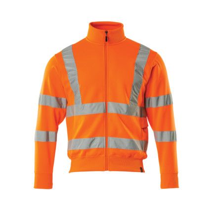 MARINGA SWEATSHIRT WITH ZIPPER HI-VIS ORANGE (2XL)