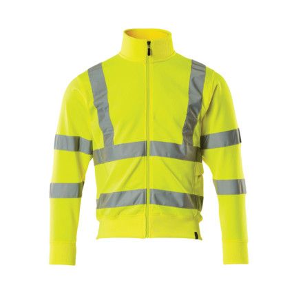 MARINGA SWEATSHIRT WITH ZIPPER HI-VIS YELLOW (S)