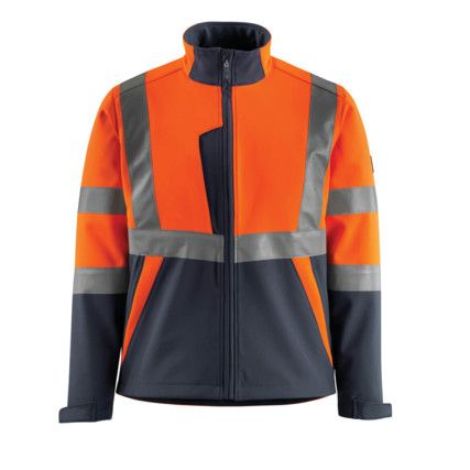 KIAMA SOFTSHELL JACKET HI-VISORANGE/DARK NAVY (S)