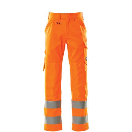 GERALDTON TROUSERS WITH KNEEPAD POCKETS HI-VIS ORANGE (L30W30.5)