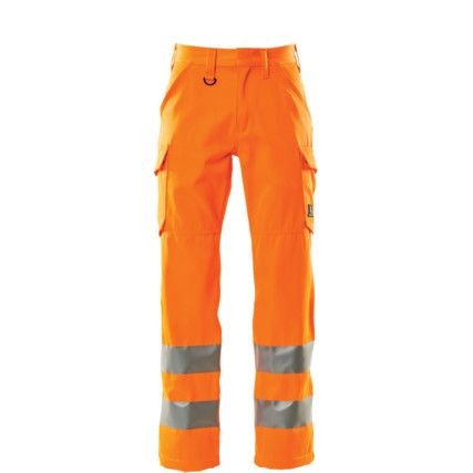 TROUSERS WITH THIGH POCKETS HI-VIS ORANGE (L30W28.5)