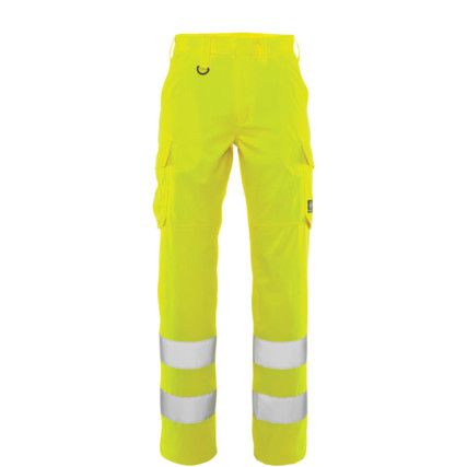 TROUSERS WITH THIGH POCKETS HI-VIS YELLOW (L30W27)